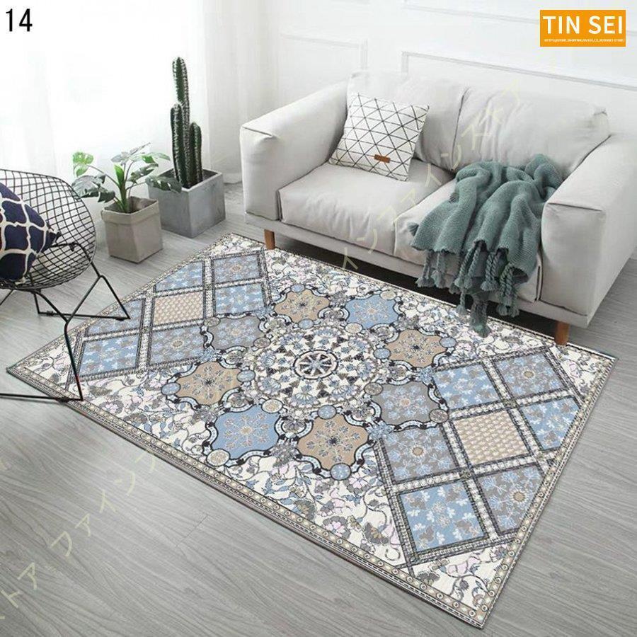 ラグ カーペット 北欧 洗える 夏用 じゅうたん ラグマット 滑り止め 折り畳み可能 2畳 1畳 モダン 床暖房対応 幾何学 おしゃれ ホットカーペット 防ダニ 3畳 