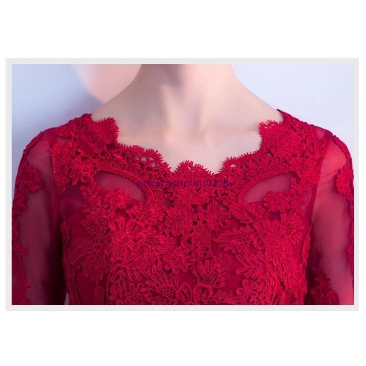 前短後長 レッドウエディングドレス 結婚式 2次会 花嫁 二次会ドレス エンパイア 格安 ミニドレス ウェディングドレス ショートドレス フォーマルドレス 