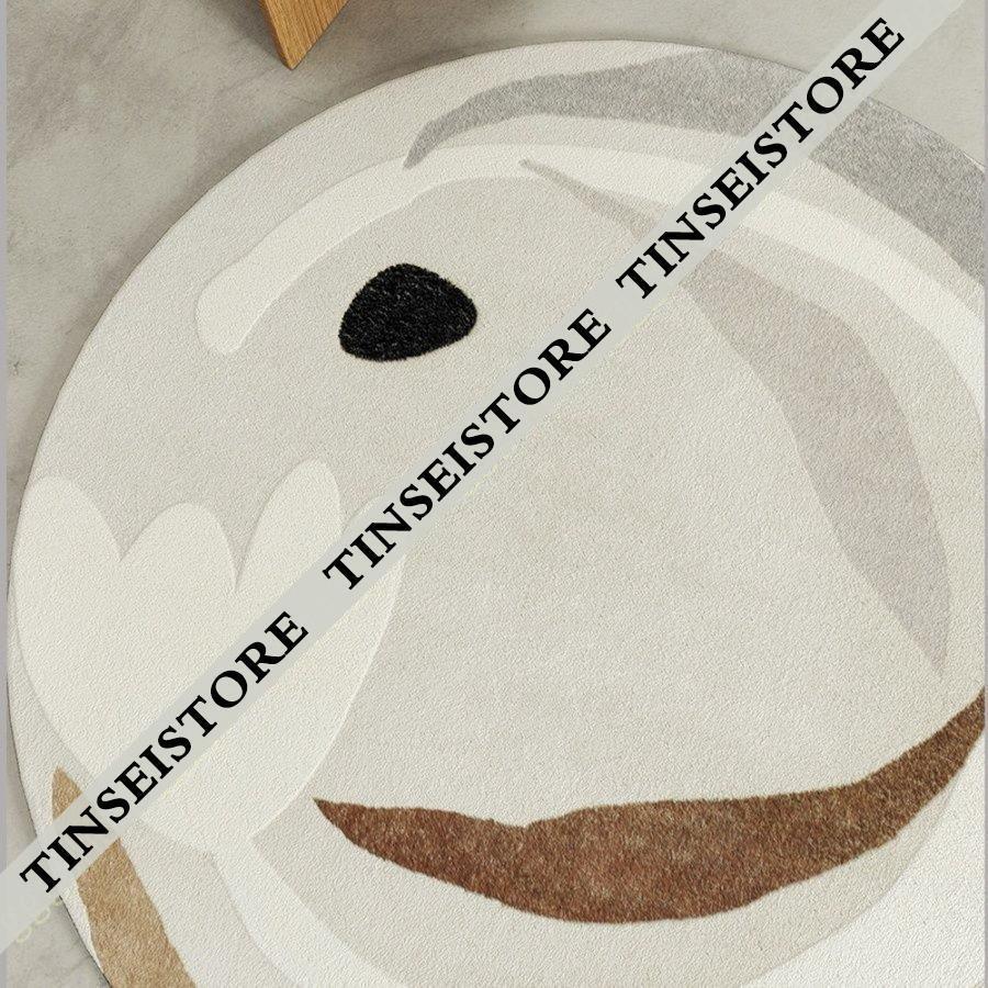 カーペット ラグ ラグマット 円形ラグ 絨毯 洗える 北欧インテリア 滑り止め 丸いマット 丸 防ダニ ふんわり 抗菌 オールシーズン おしゃれ 丸型 チェアマット 