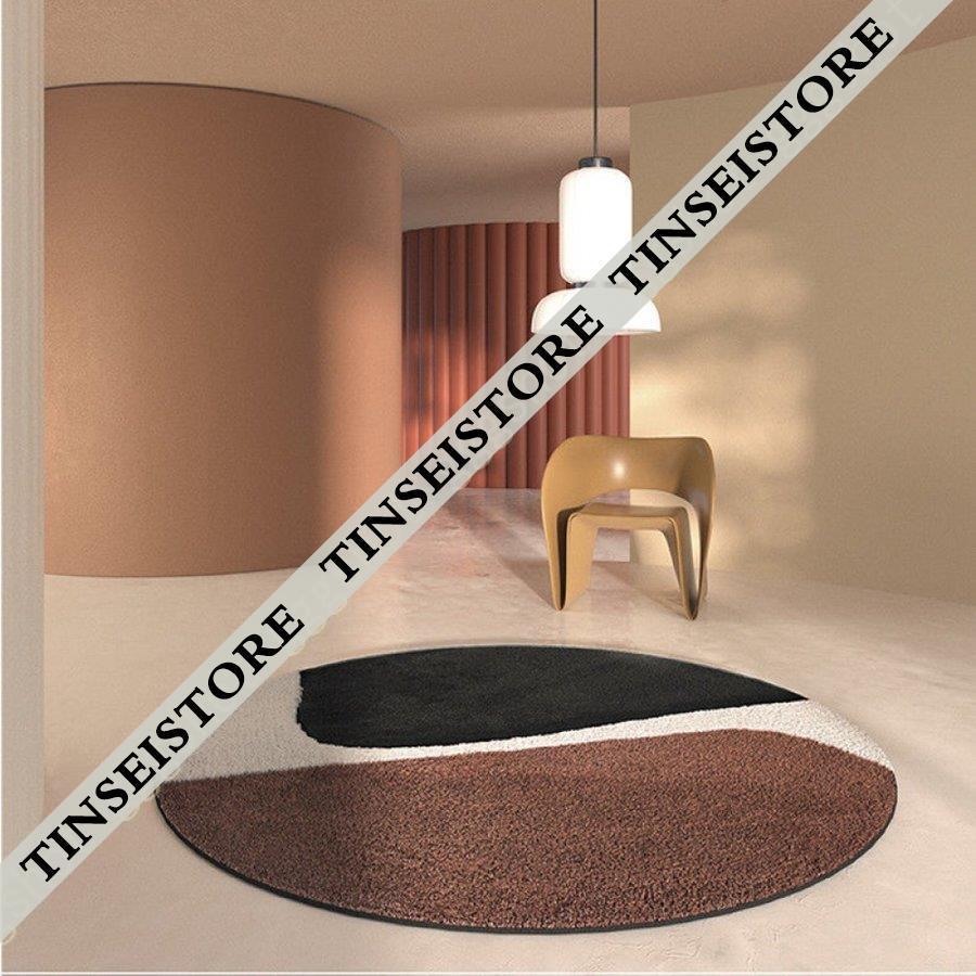 カーペット ラグ ラグマット 円形ラグ 絨毯 洗える 北欧インテリア 滑り止め 丸いマット 丸 防ダニ ふんわり 抗菌 オールシーズン おしゃれ 丸型 チェアマット 