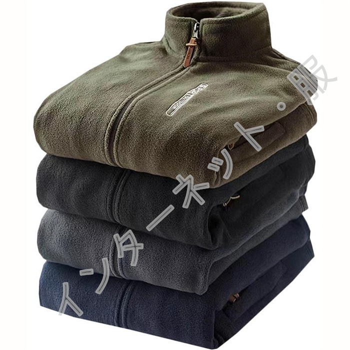 ボアジャケット メンズ フリースジャケット 裏ボア ブルゾン アウター 送料無料 防寒 おしゃれ 通勤 もこもこ 大きいサイズ 立ち襟 無地 暖か 冬 ゆったり 