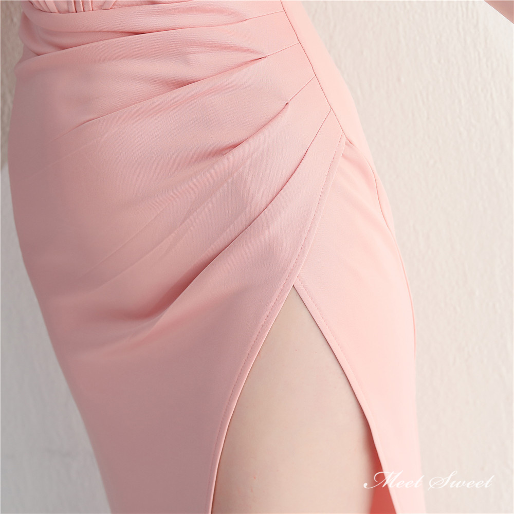 カラードレス マーメイドドレス パーティードレス オフショルダー スリット イブニングドレス 結婚式 ウェディングドレス サテン おしゃれ ファスナー 二次会 