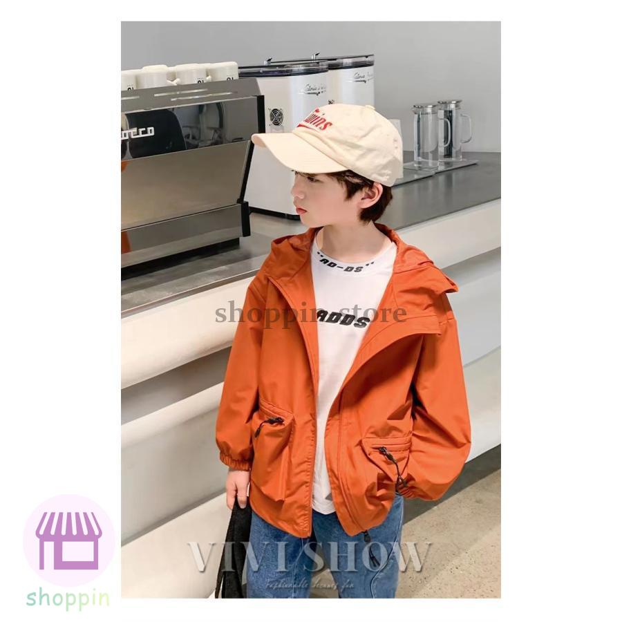 キッズ アウター 長袖 トップス ゆったり ジップフードつき 着やすい シンプル おしゃれ 動きやすい カジュアル ポケット あわせやすい 