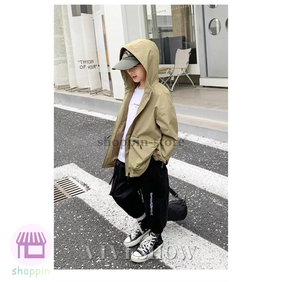 キッズ アウター 長袖 トップス ゆったり ジップフードつき 着やすい シンプル おしゃれ 動きやすい カジュアル ポケット あわせやすい 