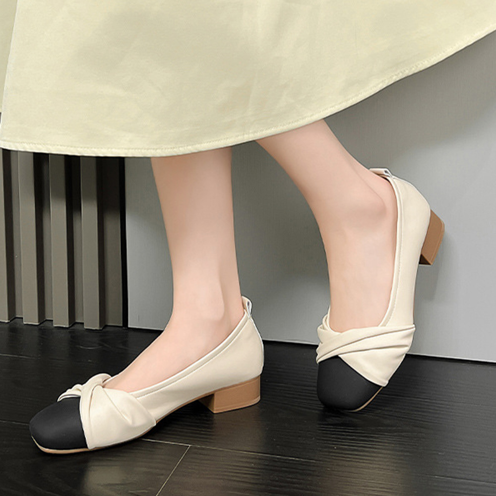 走れるパンプス レディース 美脚太ヒール  