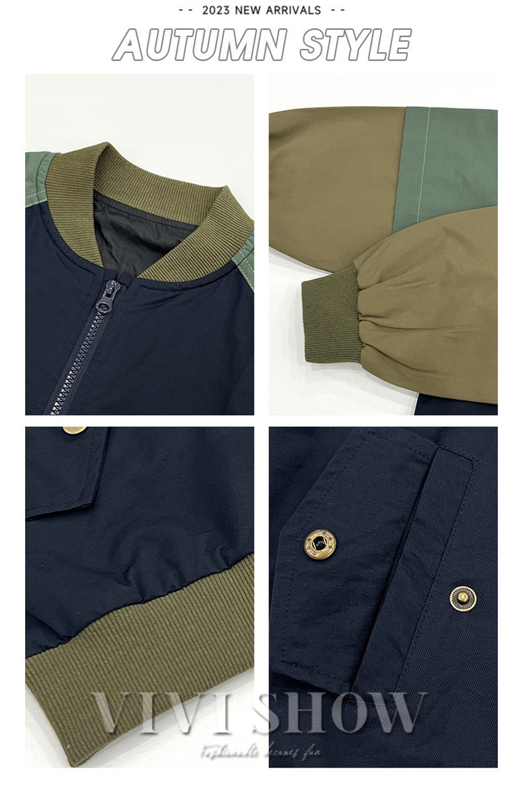 キッズ アウター 長袖 トップス ジャンパー シンプル おしゃれ カジュアル あわせやすい 動きやすい 着やすい きりかえ ゆったり 