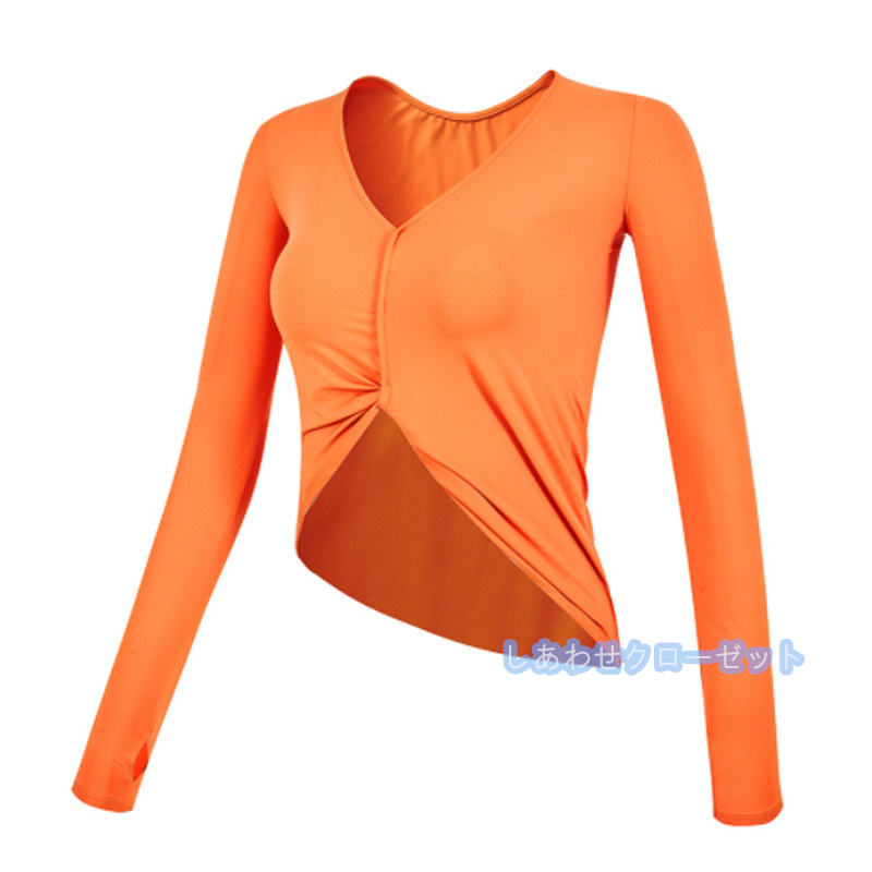 ヨガウェア レディース トップス 長袖 Tシャツ ホットヨガ おしゃれ 吸汗 スポーツウェア 速乾 ランニングウェア かわいい フィットネス 