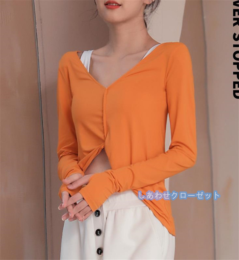 ヨガウェア レディース トップス 長袖 Tシャツ ホットヨガ おしゃれ 吸汗 スポーツウェア 速乾 ランニングウェア かわいい フィットネス 
