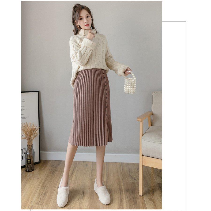 スカート ボレディース 40代 きれいめ 秋冬 プリーツ 5色 フレアスカート ロング丈 レース ハイウエスト 着痩せ Aライン 30代 おしゃれ 20代 快適通気 黒 