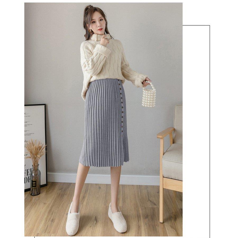 スカート ボレディース 40代 きれいめ 秋冬 プリーツ 5色 フレアスカート ロング丈 レース ハイウエスト 着痩せ Aライン 30代 おしゃれ 20代 快適通気 黒 