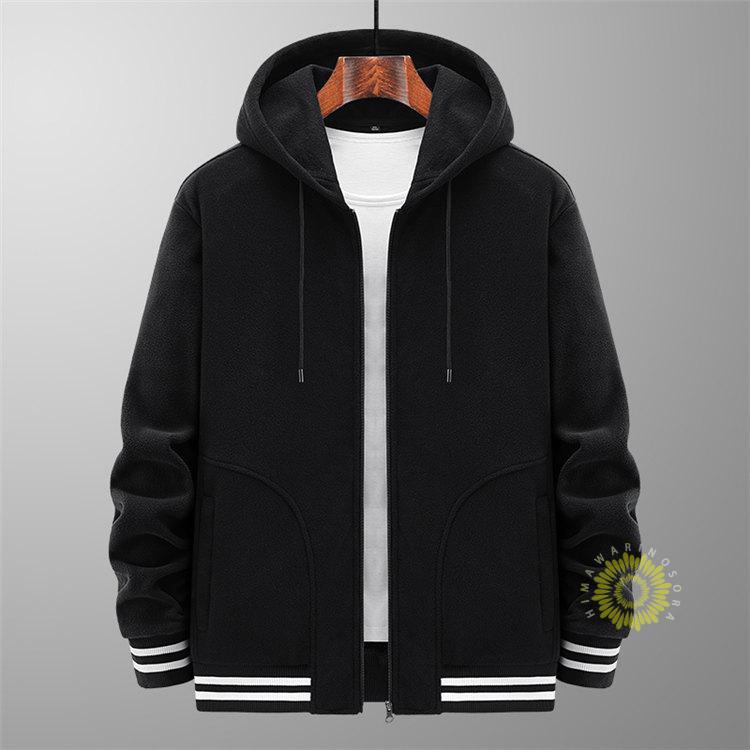 ジップメンズ 長袖無地 フフード付き ボア スウェットトップス 秋ファッション お兄系 