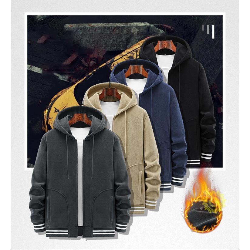 ジップメンズ 長袖無地 フフード付き ボア スウェットトップス 秋ファッション お兄系 