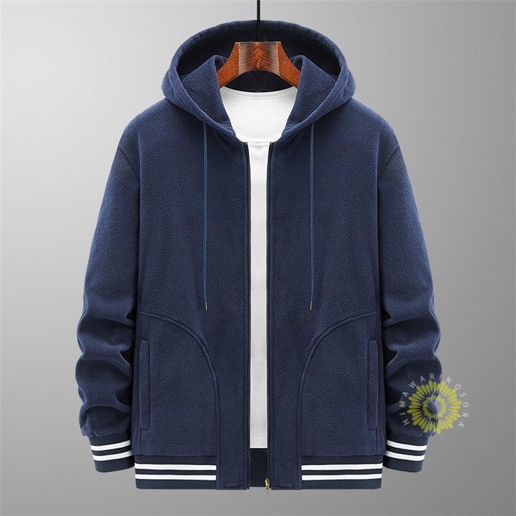 ジップメンズ 長袖無地 フフード付き ボア スウェットトップス 秋ファッション お兄系 