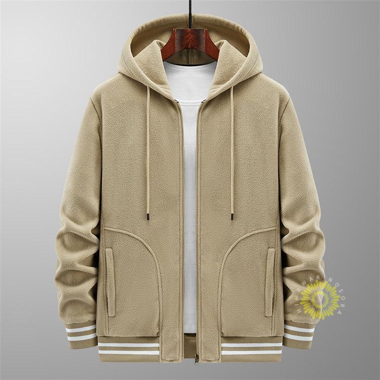 ジップメンズ 長袖無地 フフード付き ボア スウェットトップス 秋ファッション お兄系 