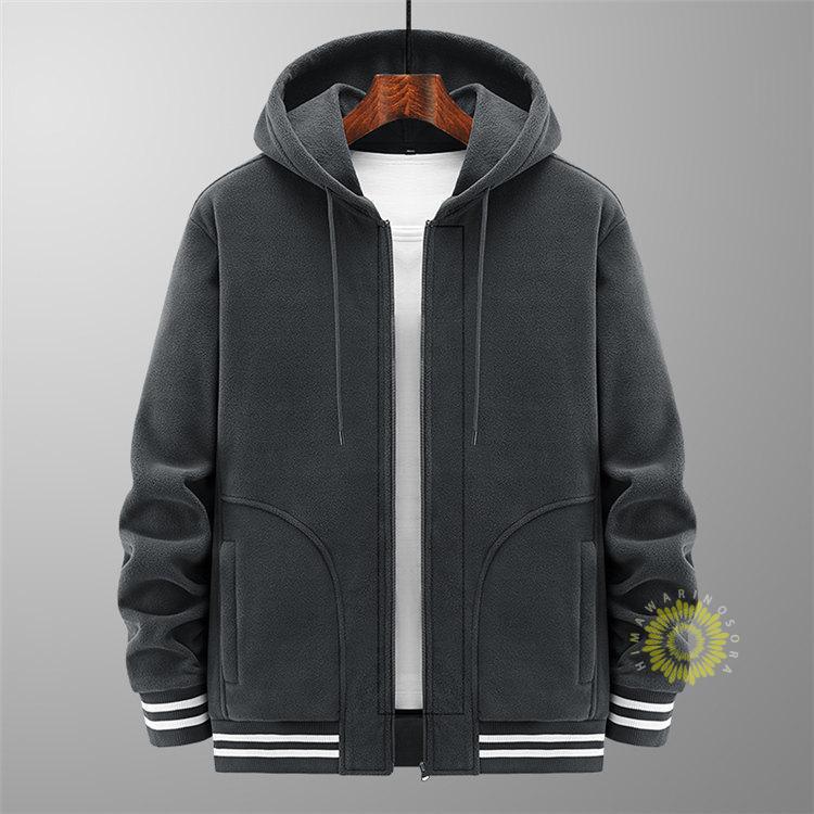 ジップメンズ 長袖無地 フフード付き ボア スウェットトップス 秋ファッション お兄系 
