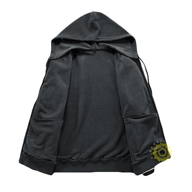 ジップメンズ 長袖無地 フフード付き ボア スウェットトップス 秋ファッション お兄系 