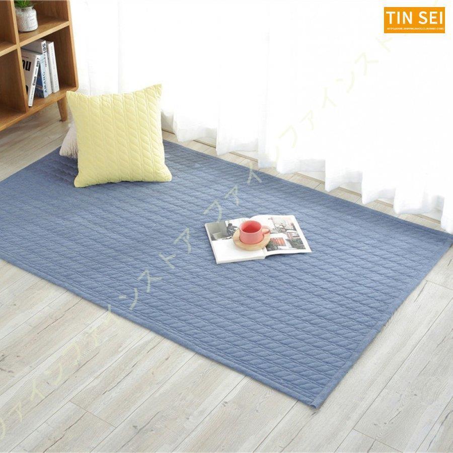 ラグ マット ラグマット 洗える 夏用 キルトラグ 居間用 ピンク 1.5畳 屋内 北欧 軽量 無地 綿 キルティングラグ コットン 1畳 おしゃれ リビング用 