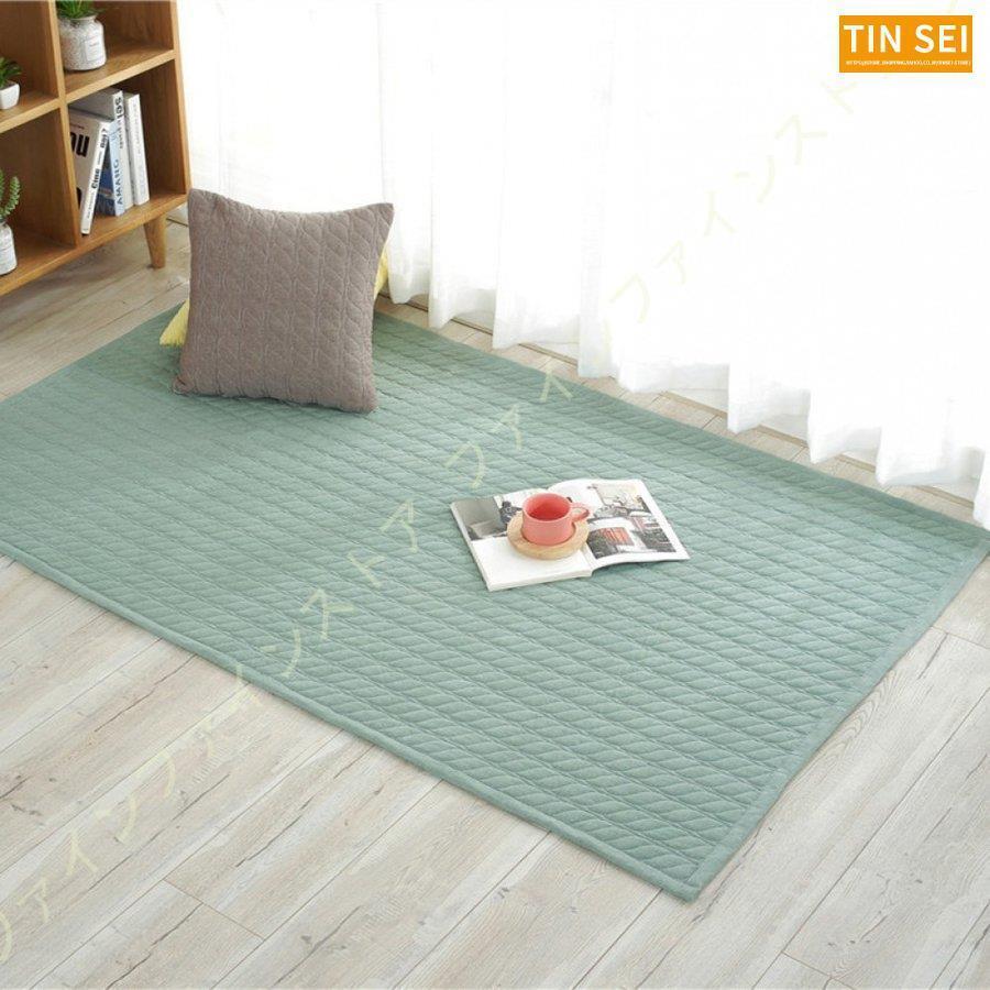 ラグ マット ラグマット 洗える 夏用 キルトラグ 居間用 ピンク 1.5畳 屋内 北欧 軽量 無地 綿 キルティングラグ コットン 1畳 おしゃれ リビング用 