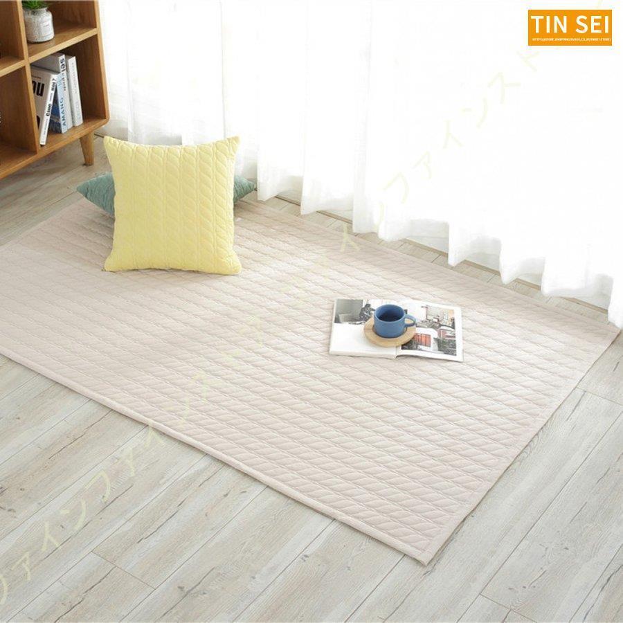 ラグ マット ラグマット 洗える 夏用 キルトラグ 居間用 ピンク 1.5畳 屋内 北欧 軽量 無地 綿 キルティングラグ コットン 1畳 おしゃれ リビング用 