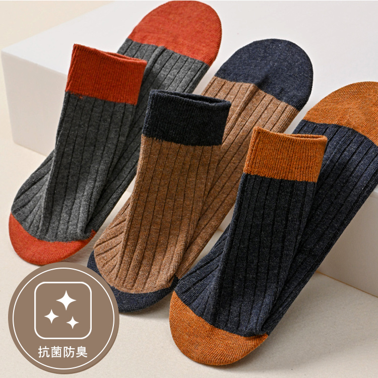靴下 メンズ おしゃれ 5足セット メンズ靴下 23?27CM シンプル メンズソックス くつした 丈ソックス バイ ツートン くつ下 