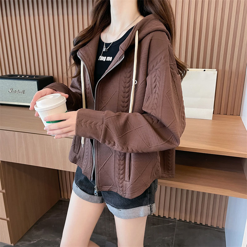 ニット レディース カーディガン トップス 長袖 フード付き ジップアップ ゆったり 春秋コーデ シンプル カジュアル おしゃれ 