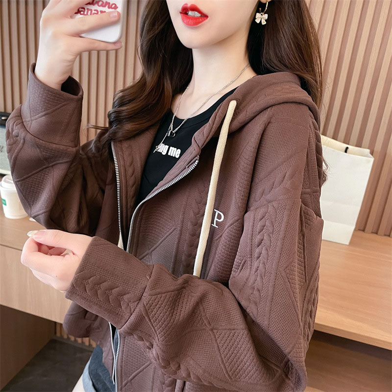 ニット レディース カーディガン トップス 長袖 フード付き ジップアップ ゆったり 春秋コーデ シンプル カジュアル おしゃれ 