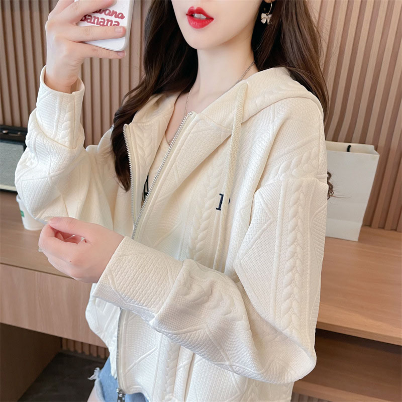 ニット レディース カーディガン トップス 長袖 フード付き ジップアップ ゆったり 春秋コーデ シンプル カジュアル おしゃれ 