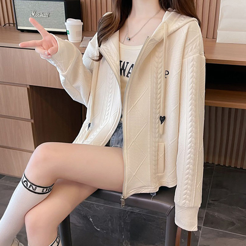ニット レディース カーディガン トップス 長袖 フード付き ジップアップ ゆったり 春秋コーデ シンプル カジュアル おしゃれ 