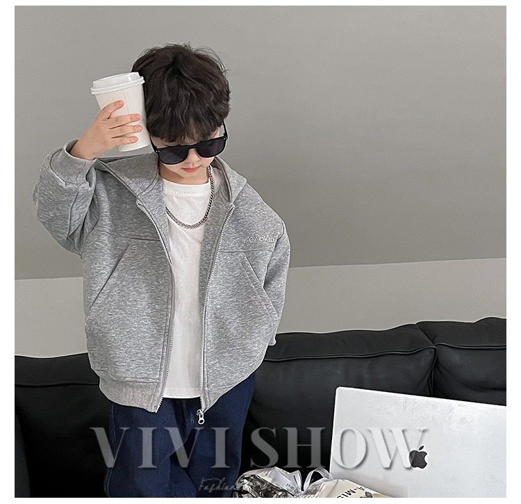 キッズ アウター 長袖 トップス フードつき ジップカジュアル 着やすい ジッパー あわせやすい ゆったり 動きやすい シンプル カジュアル ポケット 