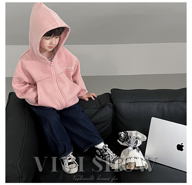 キッズ アウター 長袖 トップス フードつき ジップカジュアル 着やすい ジッパー あわせやすい ゆったり 動きやすい シンプル カジュアル ポケット 