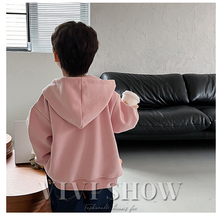 キッズ アウター 長袖 トップス フードつき ジップカジュアル 着やすい ジッパー あわせやすい ゆったり 動きやすい シンプル カジュアル ポケット 