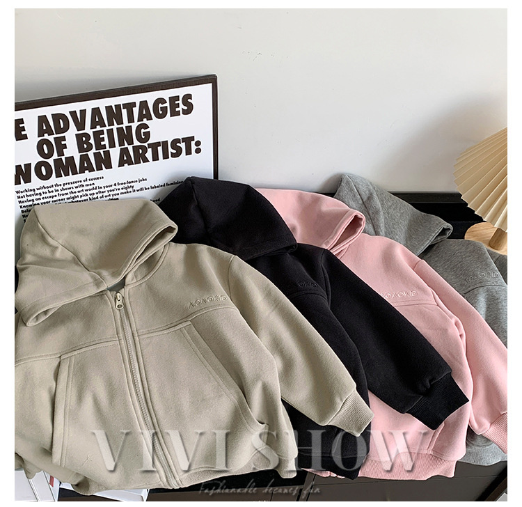 キッズ アウター 長袖 トップス フードつき ジップカジュアル 着やすい ジッパー あわせやすい ゆったり 動きやすい シンプル カジュアル ポケット 