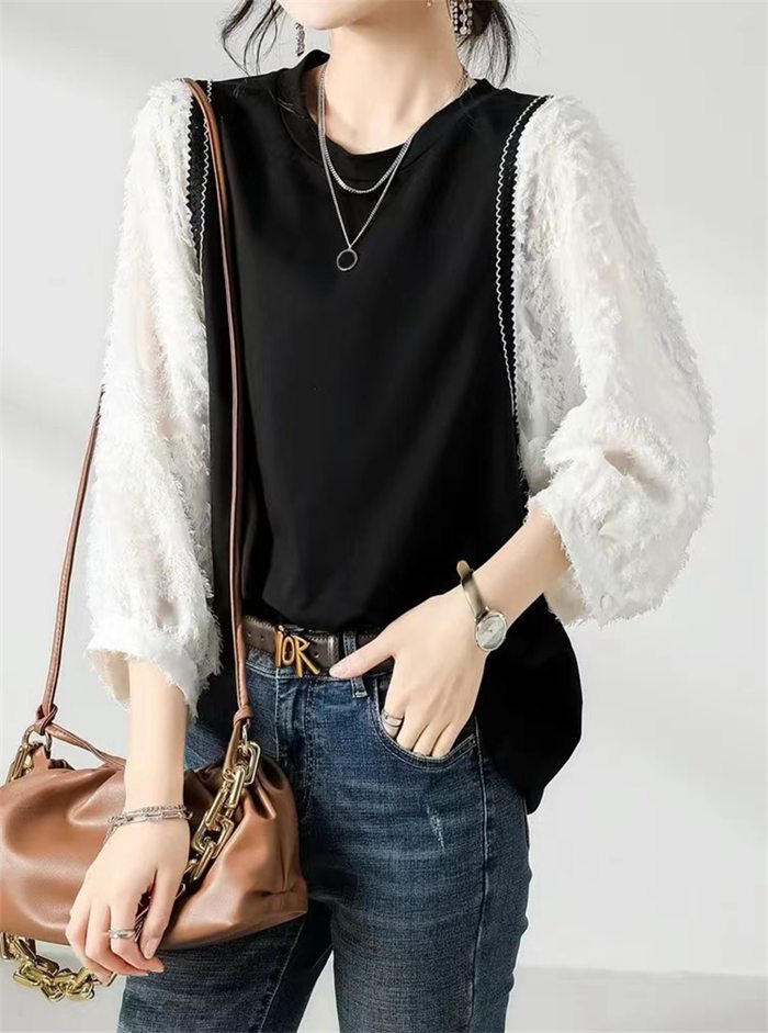 長袖Tシャツ カットソー レディース 重ね着風 トップス チュニック Tシャツ シンプル 長袖 カジュアル カットソー インナー 
