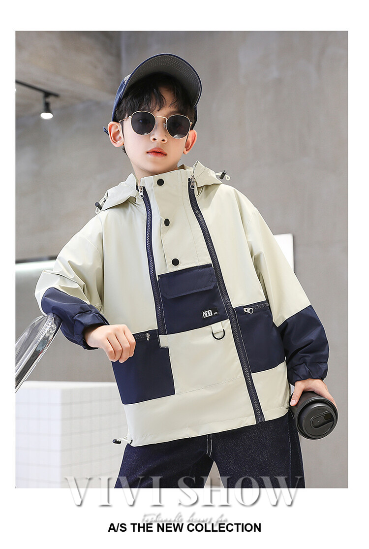 キッズ アウター 長袖 トップス ゆったり 動きやすい ジップフードつき シンプル おしゃれ カジュアル あわせやすい 着やすい 