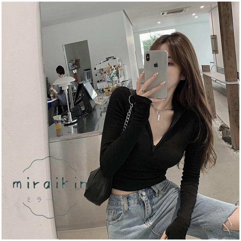 カットソー チュニック トップス レディース 春 夏 長袖 黒 30代 ショート丈トップス 白 ハーフジップ グレー 20代 春夏 ホワイト 40代 ブラック 