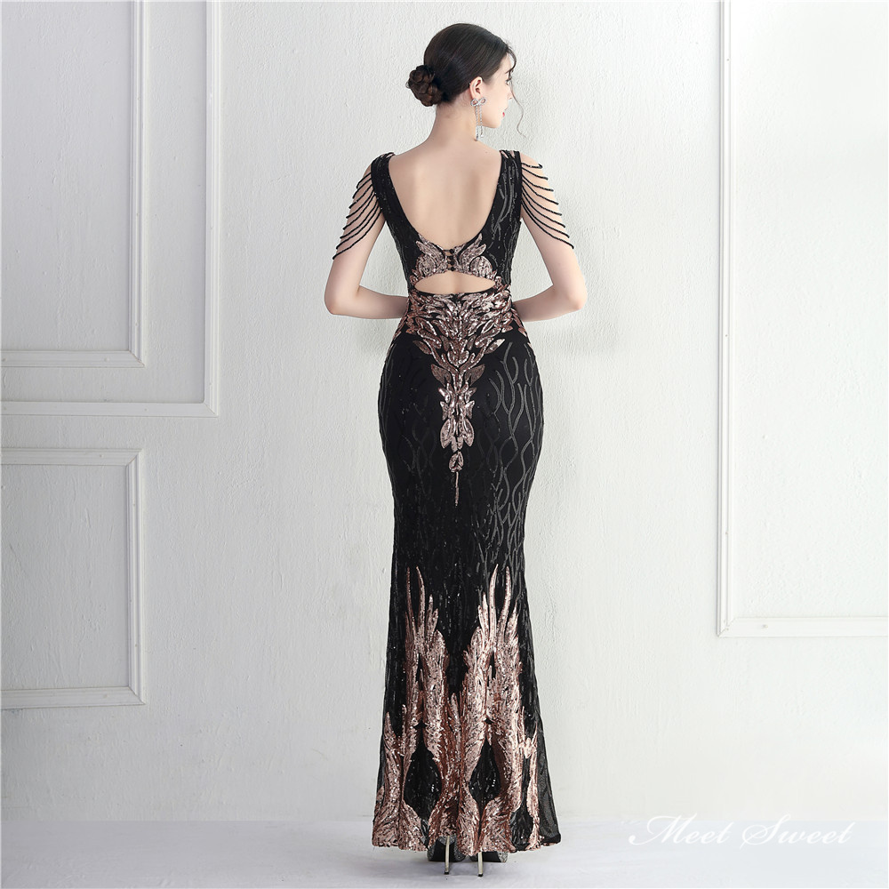 カラードレス マーメイドドレス パーティードレス ビーズ Vネック ノースリーブ ステージ 演奏会 イブニングドレス 結婚式 発表会 ウェディングドレス 二次会 