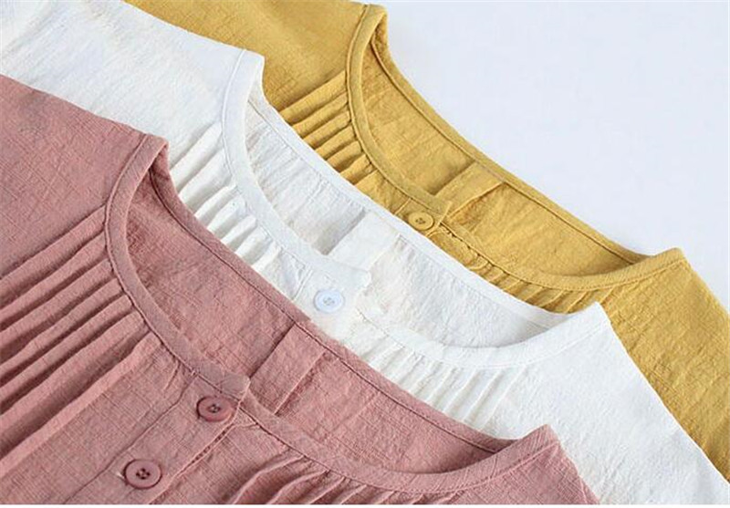 ブラウス レディース シャツ 綿麻 綿麻 綿 麻 リネン おしゃれ 体型カバー 無地 着痩せ ゆったり カジュアル コットン オシャレ 