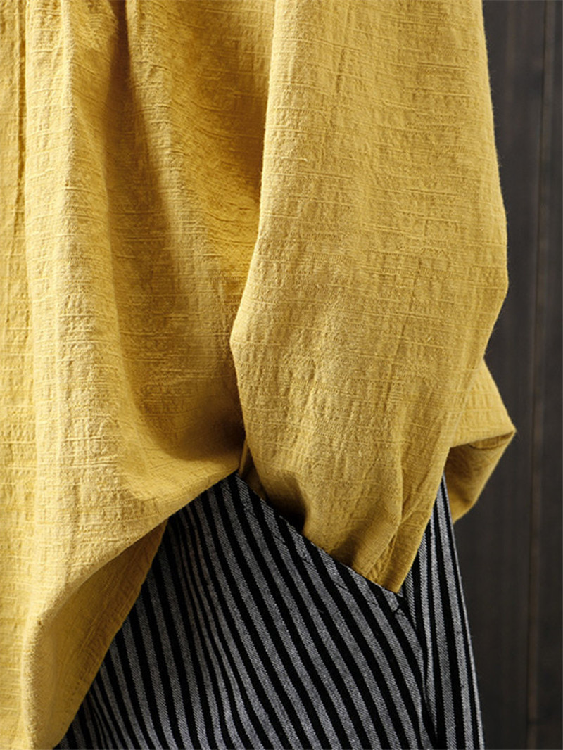 ブラウス レディース シャツ 綿麻 綿麻 綿 麻 リネン おしゃれ 体型カバー 無地 着痩せ ゆったり カジュアル コットン オシャレ 