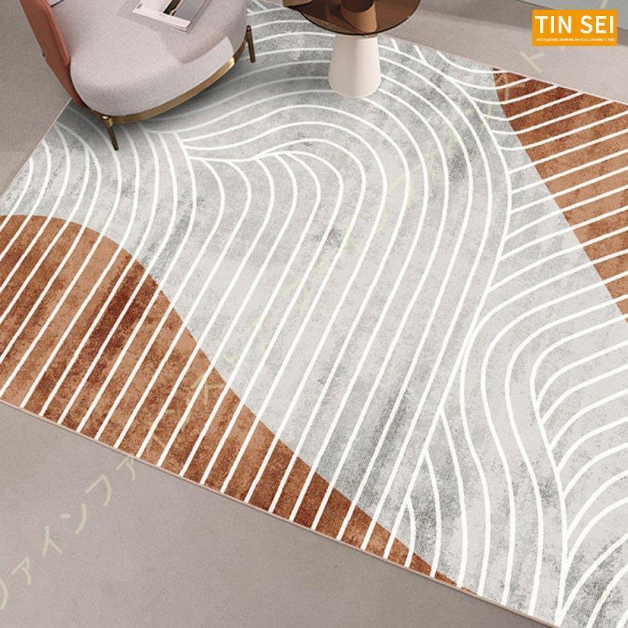 カーペット マット ラグ 絨毯 厚手 幾何学模様 ブロック 床暖房対応 アイボおしゃれ 白 スクエア 黒 じゅうたん モダン モノトーン ラグマット ブラック 