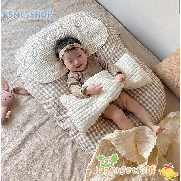 ベビーベッド ベビークッション 持ち運び 新生児 赤ちゃん 転落防止 百日祝い 安心快適 コットン インベッド 丸洗いOK 出産祝い ベッド 記念写真 ベビー用寝具 