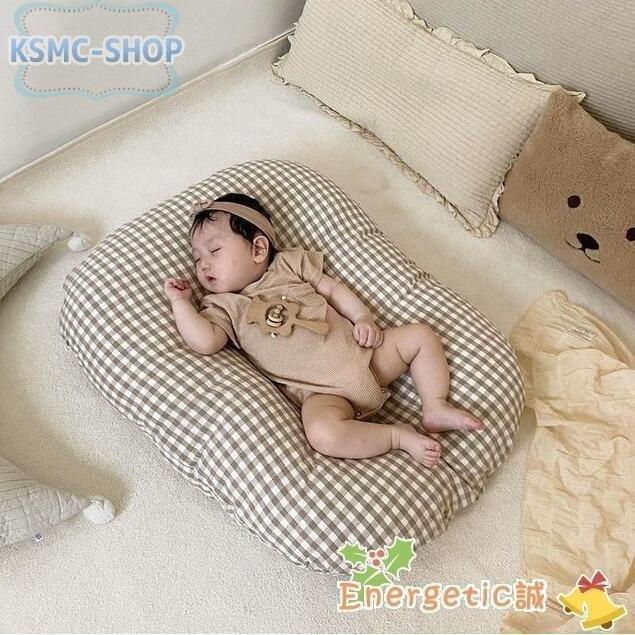 ベビーベッド ベビークッション 持ち運び 新生児 赤ちゃん 転落防止 百日祝い 安心快適 コットン インベッド 丸洗いOK 出産祝い ベッド 記念写真 ベビー用寝具 