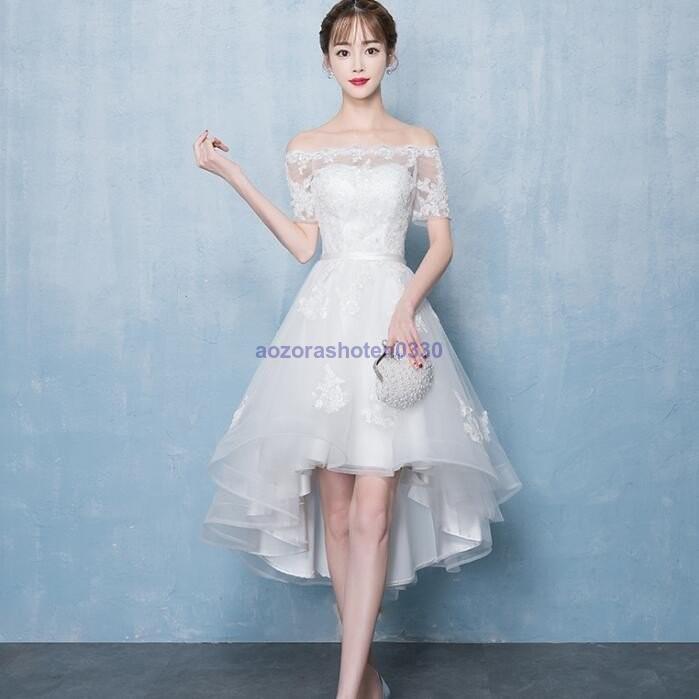 ドレス ミニドレス ウェディングドレス パーティードレス 花嫁 膝丈 レディース 結婚会 ナイトドレス 二次会 ワンピ ウエディング 姫系 