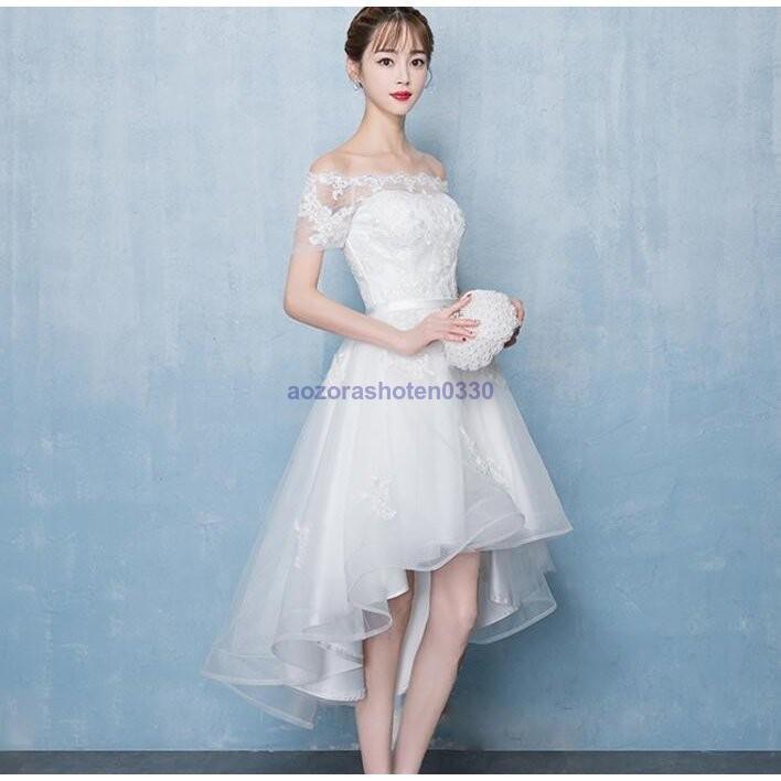 ドレス ミニドレス ウェディングドレス パーティードレス 花嫁 膝丈 レディース 結婚会 ナイトドレス 二次会 ワンピ ウエディング 姫系 