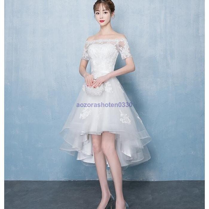 ドレス ミニドレス ウェディングドレス パーティードレス 花嫁 膝丈 レディース 結婚会 ナイトドレス 二次会 ワンピ ウエディング 姫系 