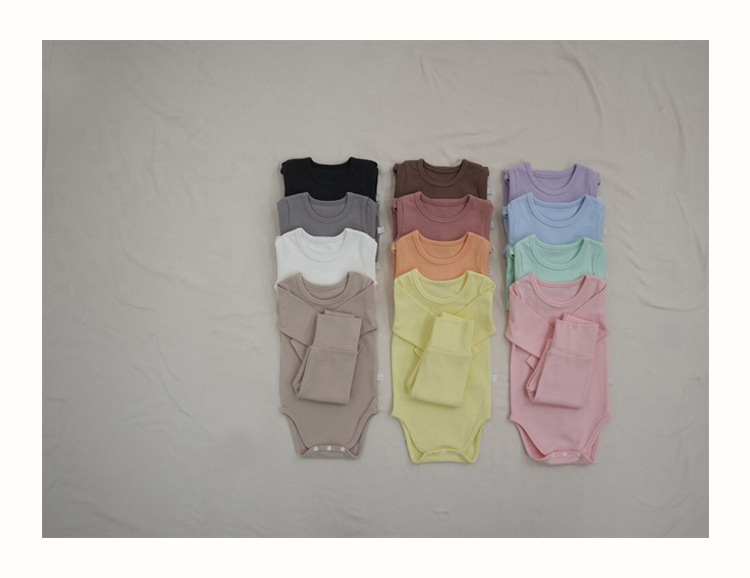 ロンパース ベビー 2点セット 腹巻き付き 長袖 女の子 ズボン 子供服 66 カジュアル 90 秋 新生児 冬 パジャマ 春 男の子 出産祝い ベビー服 コットン 73 80 