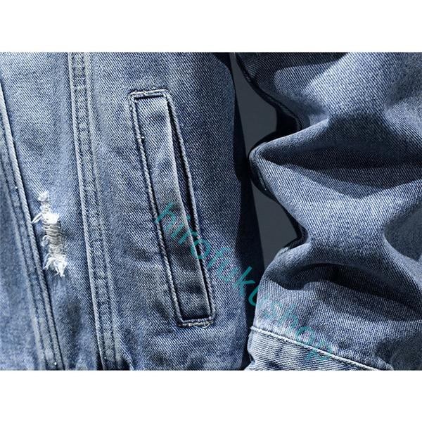 デニムジャケット メンズ Gジャン ジージャン ジャンパー ウォッシュ オールシーズン 上品 アウター ダメージ 英字 ゆったり カジュアル おしゃれ 