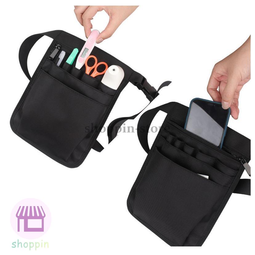 ナースポーチ ウエスト 仕事 作業用ポーチ レディース メンズ ウエストポーチ エプロンバック ミニ腰巻ポーチ 介護 看護 バック ナイロン 