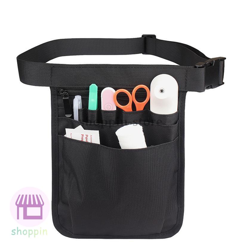 ナースポーチ ウエスト 仕事 作業用ポーチ レディース メンズ ウエストポーチ エプロンバック ミニ腰巻ポーチ 介護 看護 バック ナイロン 