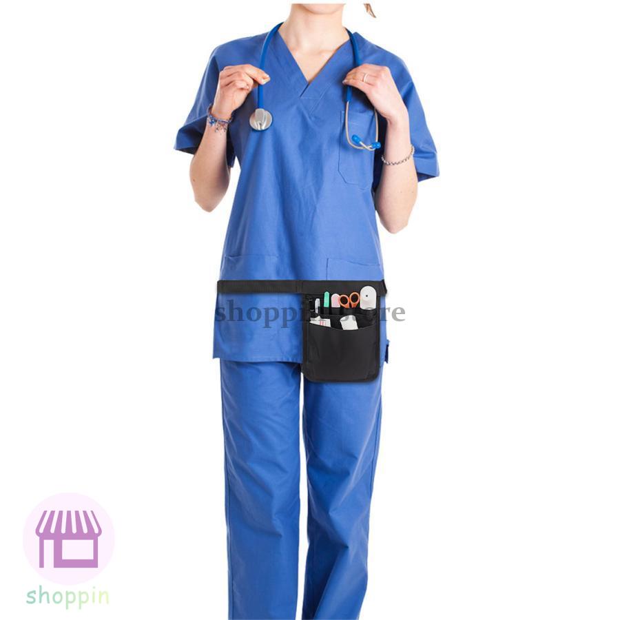 ナースポーチ ウエスト 仕事 作業用ポーチ レディース メンズ ウエストポーチ エプロンバック ミニ腰巻ポーチ 介護 看護 バック ナイロン 