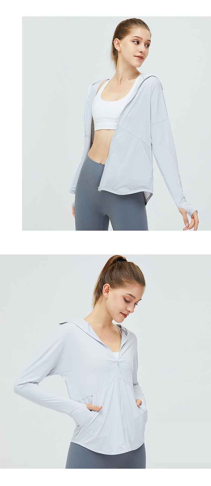 UVカット  レディース 日焼け止め UPF50＋ 通気性良い ガード 速乾 ひんやり 涼しい 冷感 ジップアップ 接触冷感 UV対策 薄手 速乾 